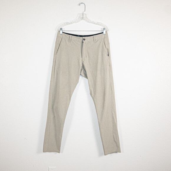 Vuori Men's 32x31 Aim Pants Lightweight Stretch in khaki - Picture 1 of 10